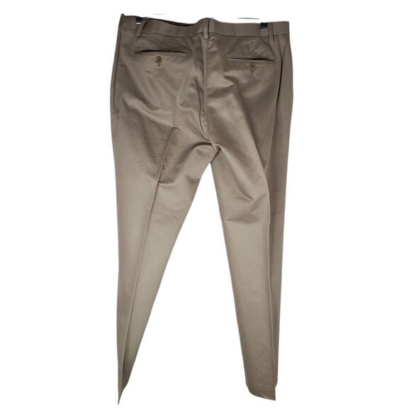Calvin Klein Flat Front Straight Leg Slim Linen Blend Dress Pants Beige Sz 36x32 - Picture 4 of 13